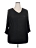 Roz & Ali Black 3/4 Sleeve Top Size 2X - photo 1