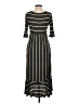 Hailey & Co. Stripes Black Casual Dress Size S - photo 2