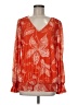 Assorted Brands 100% Polyester Orange Long Sleeve Blouse Size M - photo 1