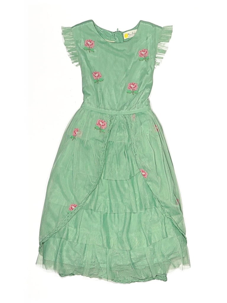 Pre-owned Mini Boden Kids' Dress In Green