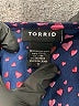 Torrid 100% Polyester Hearts Blue Pink Short Sleeve Blouse Size 1X Plus (1) - photo 7