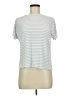 Green Envelope Stripes Silver Short Sleeve T-Shirt Size M - photo 1