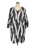 NORACORA 100% Polyester Chevron-herringbone Silver Casual Dress Size XXL - photo 1