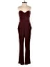 Express Solid Burgundy Jumpsuit Size 0 - photo 1