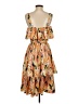 Mila Mae 100% Polyester Print Orange Casual Dress Size S - photo 2