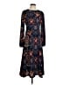 I. Madeline 100% Polyester Paisley Blue Casual Dress Size S - photo 1