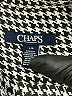 Chaps 100% Polyester Houndstooth Silver Long Sleeve Blouse Size L - photo 7
