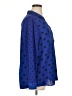 Relativity 100% Polyester Polka Dots Blue Long Sleeve Blouse Size XL - photo 4