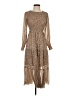 Unbranded 100% Polyester Animal Print Brown Casual Dress Size S - photo 1