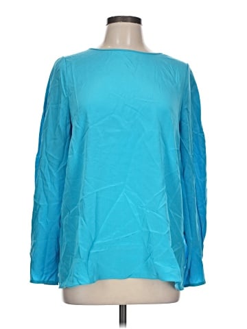 Diane von Furstenberg Long Sleeve Silk Top (view 1)