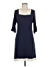 Neiman Marcus Solid Blue Casual Dress Size M - photo 1