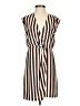 Leith 100% Polyester Stripes Tan Casual Dress Size XXS - photo 1