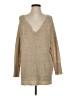 La Miel 100% Polyester Metallic Tan Pullover Sweater Size S - photo 1