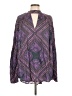 Free People 100% Rayon Purple Long Sleeve Blouse Size L - photo 1