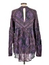 Free People 100% Rayon Purple Long Sleeve Blouse Size L - photo 2