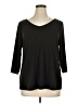 Dear Scarlett 100% Polyester Black 3/4 Sleeve T-Shirt Size 1X - photo 1