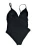 Unbranded Solid Black One Piece Swimsuit Size M (estimated) - photo 2