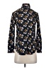Banana Republic 100% Polyester Print Black Long Sleeve Blouse Size XXS - photo 1