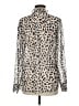 Express 100% Polyester Animal Print Ivory Long Sleeve Blouse Size M - photo 2