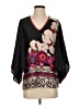 Trina Turk 100% Polyester Black 3/4 Sleeve Blouse Size XS - photo 1