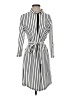 Mlle Gabrielle Stripes Silver Casual Dress Size S - photo 1