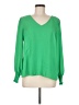 Chaus 100% Polyester Green Long Sleeve Blouse Size M - photo 1