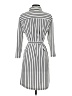 Mlle Gabrielle Stripes Silver Casual Dress Size S - photo 2