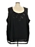 Roaman's 100% Polyester Black Sleeveless Blouse Size 38W - photo 1