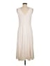 Classiques Entier Solid Ivory Casual Dress Size 6 - photo 2