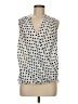 INC International Concepts 100% Polyester Polka Dots Ivory Sleeveless Blouse Size M - photo 1