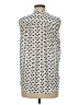 INC International Concepts 100% Polyester Polka Dots Ivory Sleeveless Blouse Size M - photo 2