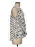 INC International Concepts 100% Polyester Polka Dots Ivory Sleeveless Blouse Size M - photo 4