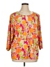 Calvin Klein Orange 3/4 Sleeve Blouse Size XL (estimated) - photo 1