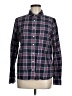 Lands' End Canvas 100% Cotton Plaid Blue Long Sleeve Button-Down Shirt Size M - photo 1
