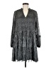 1.State Metallic Gray Casual Dress Size M - photo 1