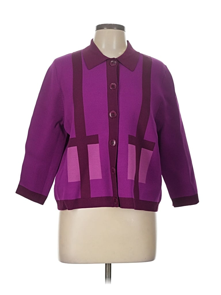 Trina Turk Cardigan Sweater In Purple