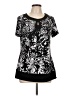 Christopher & Banks Black Short Sleeve Blouse Size L - photo 1