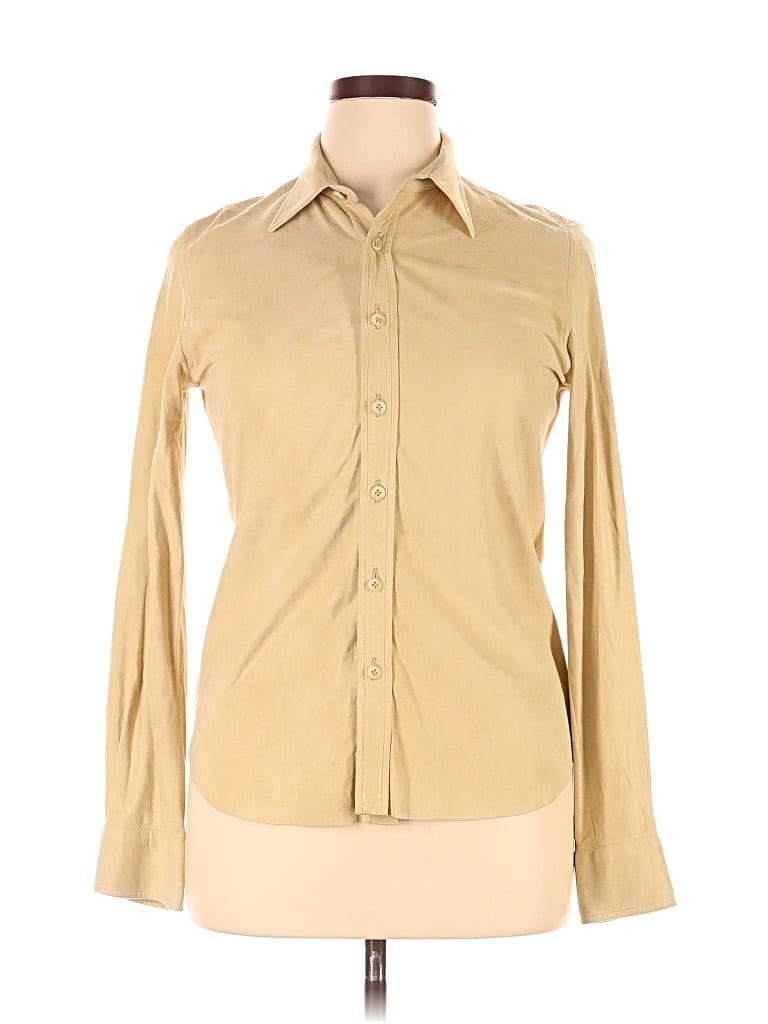 Pre-owned Ralph Lauren Long Sleeve Blouse In Brown
