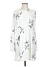 Dee Elly 100% Polyester White Casual Dress Size M - photo 1