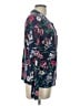 Lands' End 100% Supima Cotton Floral Blue Pullover Sweater Size L - photo 4