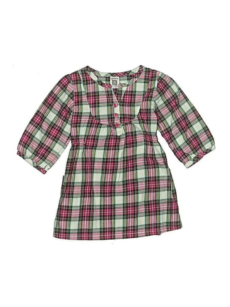 Pre-owned Carter's Kids' Dress In Green