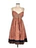 Tocca 100% Cotton Hearts Brown Casual Dress Size 8 - photo 1