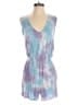 Good Luck Gem Tie-dye Purple Blue Romper Size S - photo 1