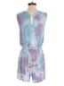 Good Luck Gem Tie-dye Purple Blue Romper Size S - photo 2
