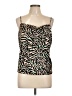 Nine West 100% Polyester Green Sleeveless Top Size L - photo 1