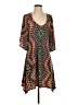 uncle frank Paisley Brown Casual Dress Size S - photo 1