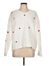 Unbranded 100% Acrylic Hearts White Pullover Sweater Size L - photo 1