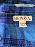 Merona 100% Cotton Plaid Blue Long Sleeve Button-Down Shirt Size XL - photo 7