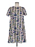 Assorted Brands 100% Polyester Print Blue Casual Dress Size 8 - photo 1