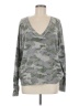 27 miles 100% Cashmere Camo Gray Cashmere Pullover Sweater Size M - photo 1
